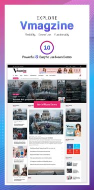 wordpress多概念新闻主题模板高级版Vmagazine v1.1.6 Multi-Concept News Wordpress Theme新闻主题 杂志主题 期刊主题 报纸主题专业版
